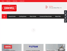 Tablet Screenshot of cookwellindia.com
